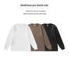 Mu Qiu Menswear | 2026 Spring Trend: Men's Loose Fit Round Neck Long Sleeve T-Shirt with Contrast Stitching