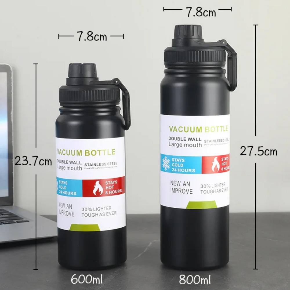 1000ml Jednoduché vakuové termosky z nerezové oceli 304 Velkokapacitní izolovaný hrnek přenosné termosky Venkovní sportovní láhev na vodu