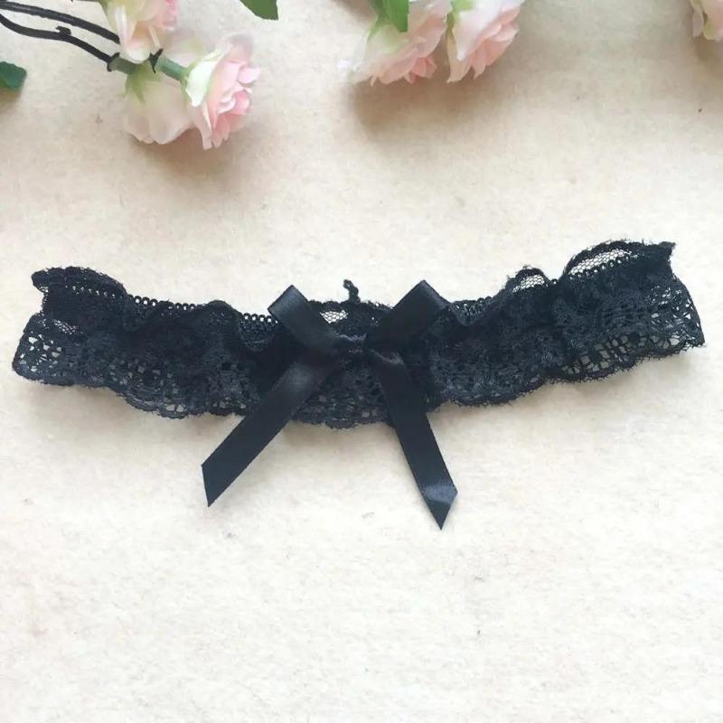 Wedding Garter Lace Floral Sexy Leg Garter Belt White Bowknot Bridal Lingerie Lace Leg Ring Loop Party Cosplay Suspender