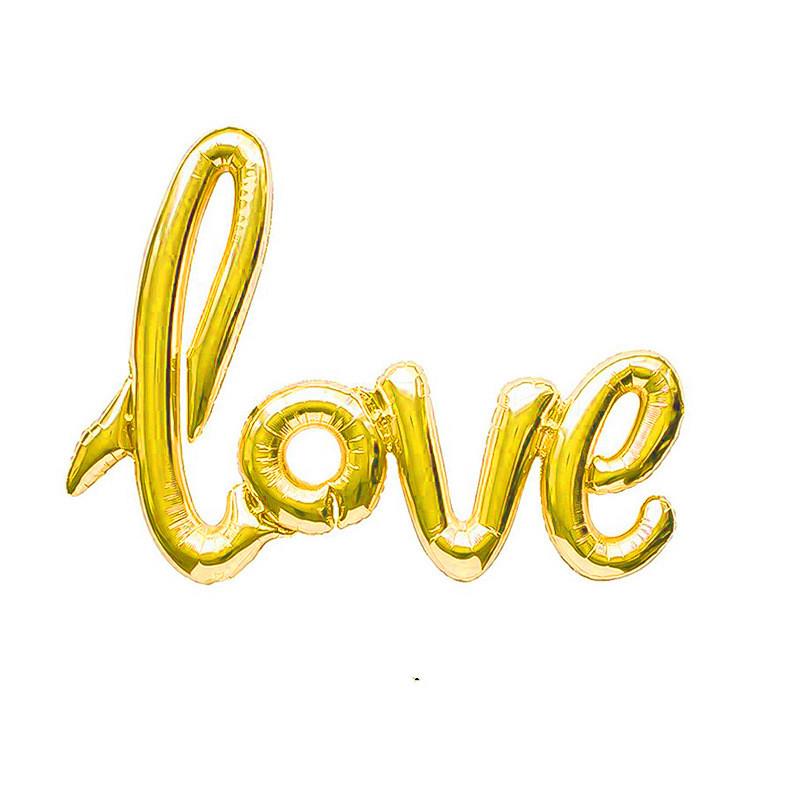 108cm LOVE Letter Foil Balloon Wedding Valentines Anniversary  Birthday Party Decoration Champagne Cup Photo Booth Props