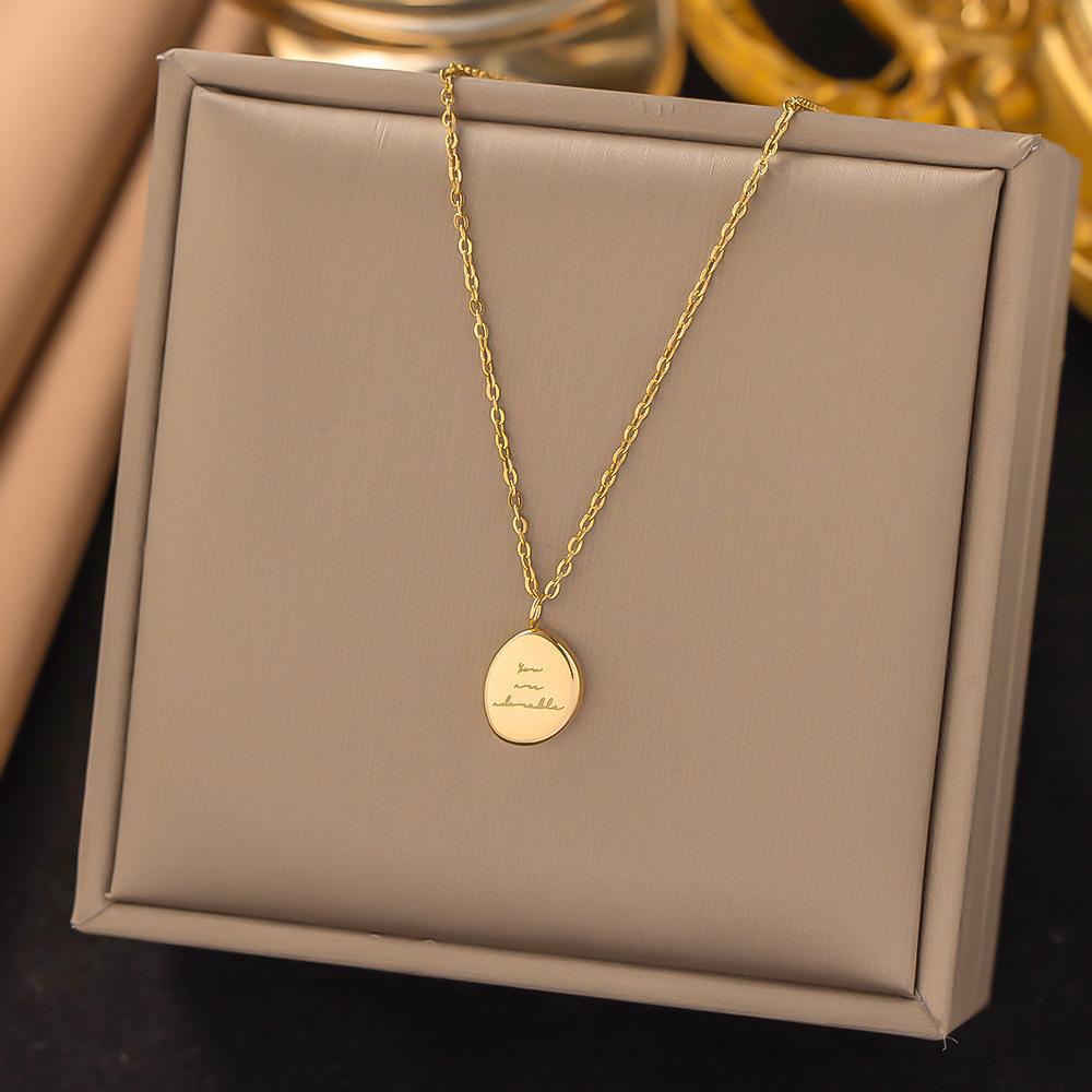 Elegant Titanium Steel Clavicle Necklace for Women - Trendy, Durable, and Fashionable