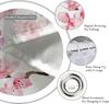 Shower Curtain Pink Cherry Floral Flowers Sakura Plum Blossom Japanese Asian Style Polyester Fabric 12 Pack Plastic Hooks
