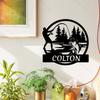 Customizable Metal Sign Fishing Silhouette Personalized Hot Sale Home Garden Kitchen Decor