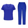 Γυναικεία Στολή Εργασίας Soild Scrub με Σταυρωτό V-Neck, Κοντομάνικα, Διασκεδαστικά T-Shirts, T-shirt Εργασίας με Τσέπες
