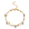 Bracelet Ankle Simple Women Overgild Color Anklet Foot Jewellery Chain Stone
