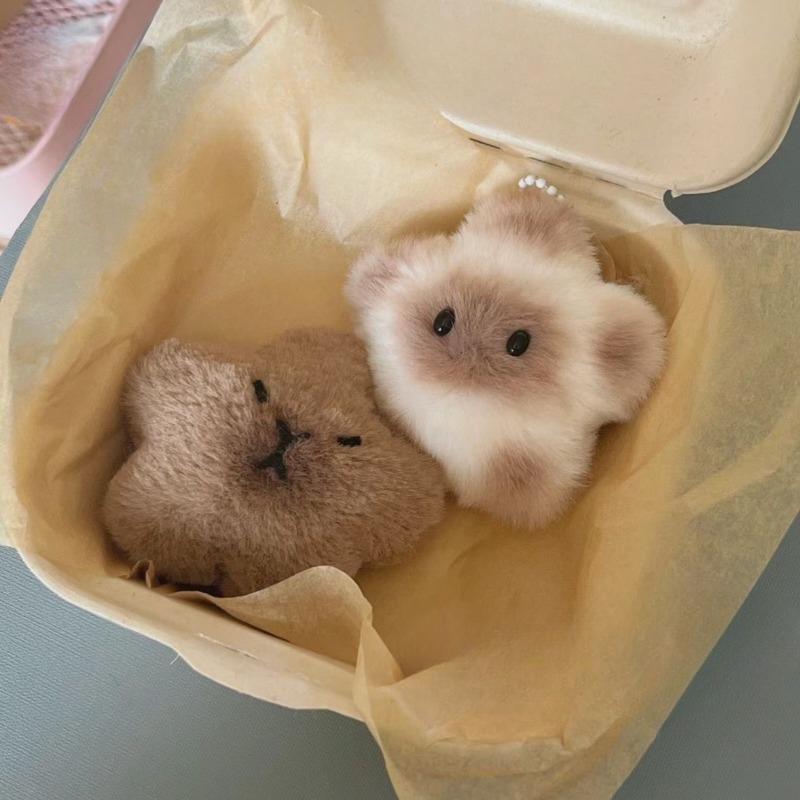 Capybara păpușă de pluș Star Screak Toy Cartoon Star Breloc Pandantiv Moale Umplut Papusa Rucsac Geanta Mașină Breloc Decor Cadouri pentru copii