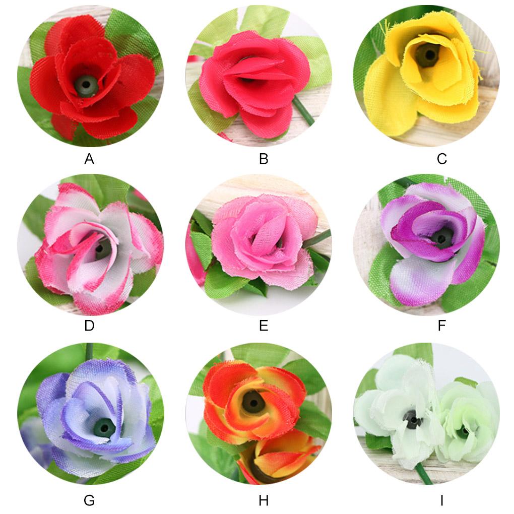 2Pcs Artficial Small Rose Flower Hanging Vine Plant Decoration for Wedding