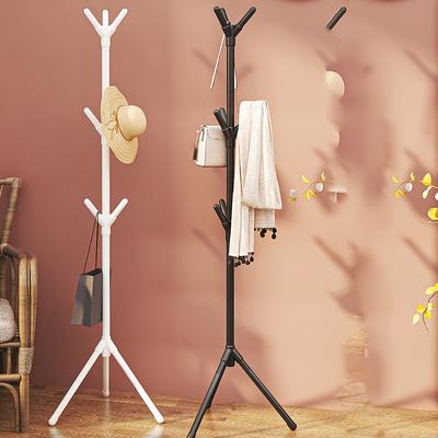 Multifunktionale Garderobe aus Metall mit 9 Haken, tragbarer Kleiderbügel im Zweigstil mit 4 Ablagen, für Hüte, Taschen, Schals und Handtücher, für den Heimgebrauch