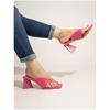 Shoetopia Damen Blockabsatz Sandale