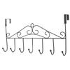 Over The Door Hook Rack No Drilling Wall Mounted Storage Organizer Heavy Duty Metal Door Hanger for Clothes Bags Towels and Accessories