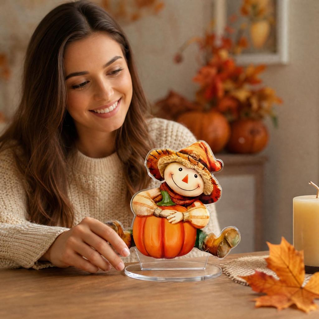2D Acrylic Standee Halloween Tabletop Ornament for Living Room Entryway Desktop Decor, 10/11
