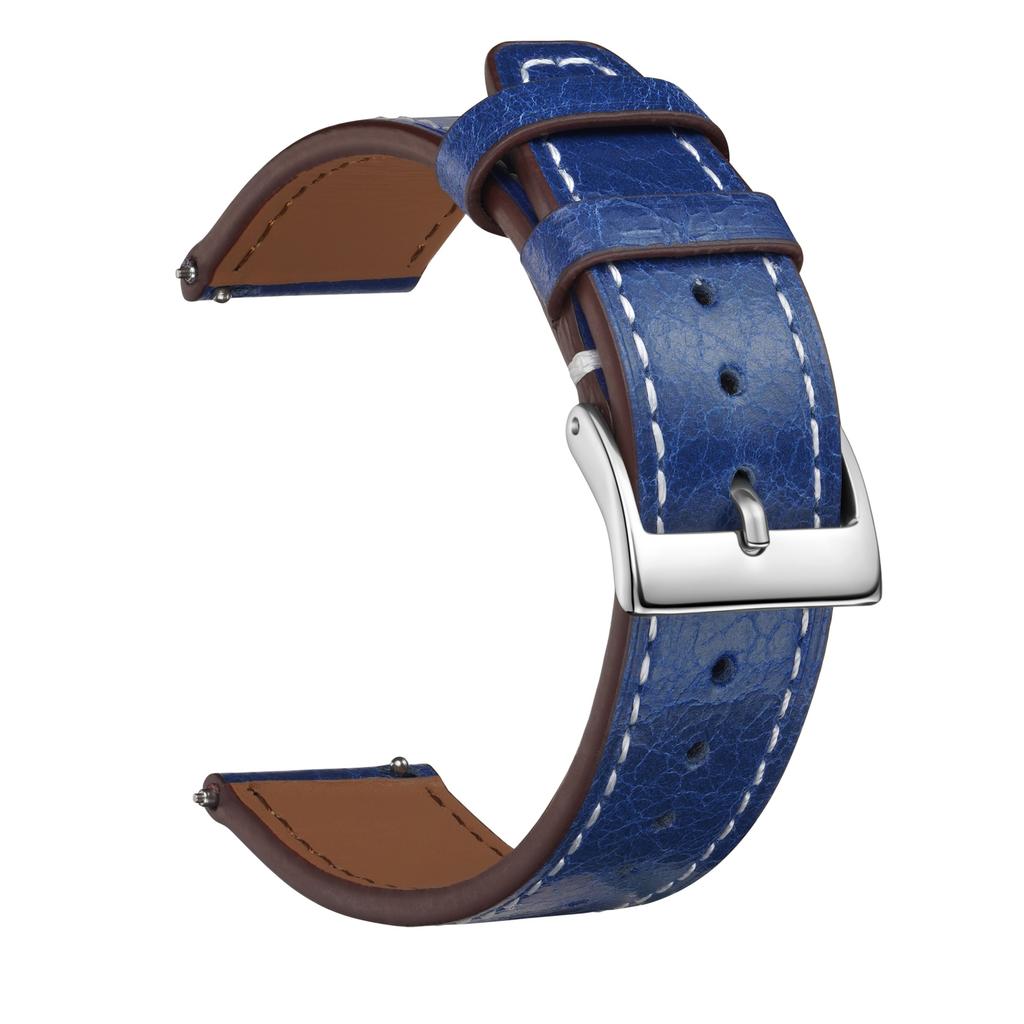 High-End First-Layer Leather Strap, Suitable For 20Mm22Mm Unisex Multi-Color Square Tail Leather Watch Strap Chain