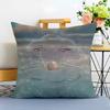 Works by Polish Artist Monika Marchewka Cushion Cover Washable Linen Comfort Soft  for Sofa Bed Cozy Home Room Decor