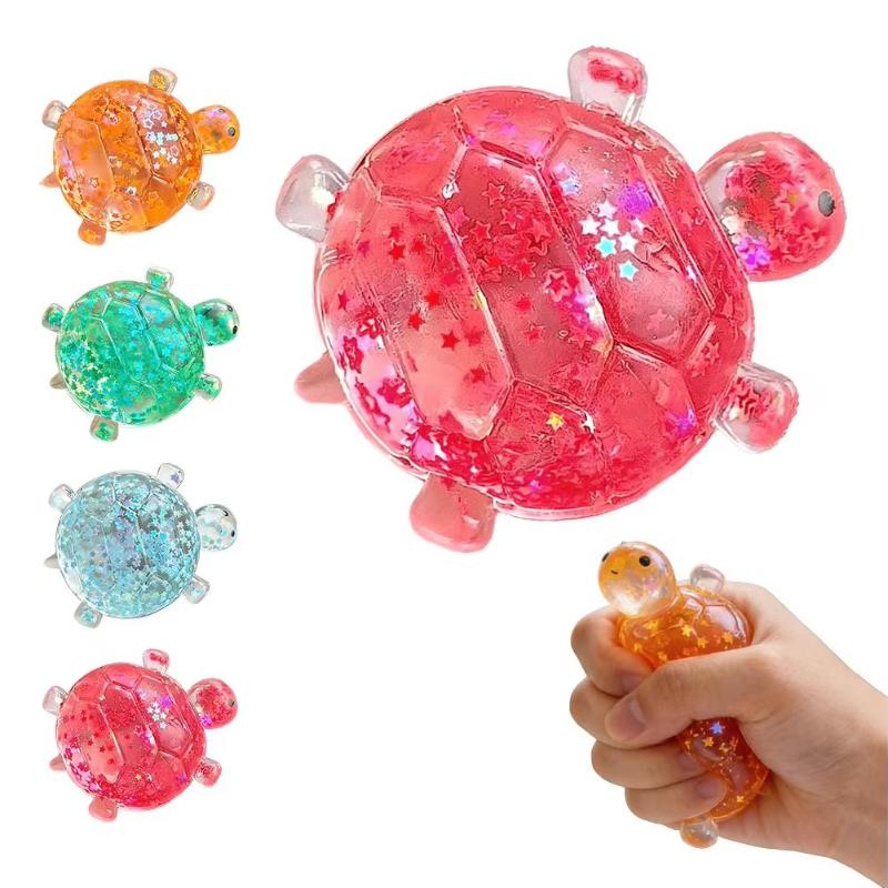 Glitter Turtle Squeeze Toy 1Pcs Anti Stress Animal Fidget Toy Portable for Pocket Travel Stress Relief Kids Gift