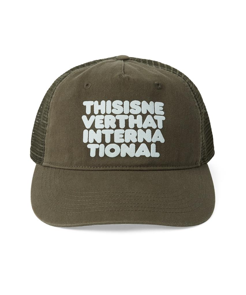 THISISNEVERTHAT Washed Trucker Cap Olive