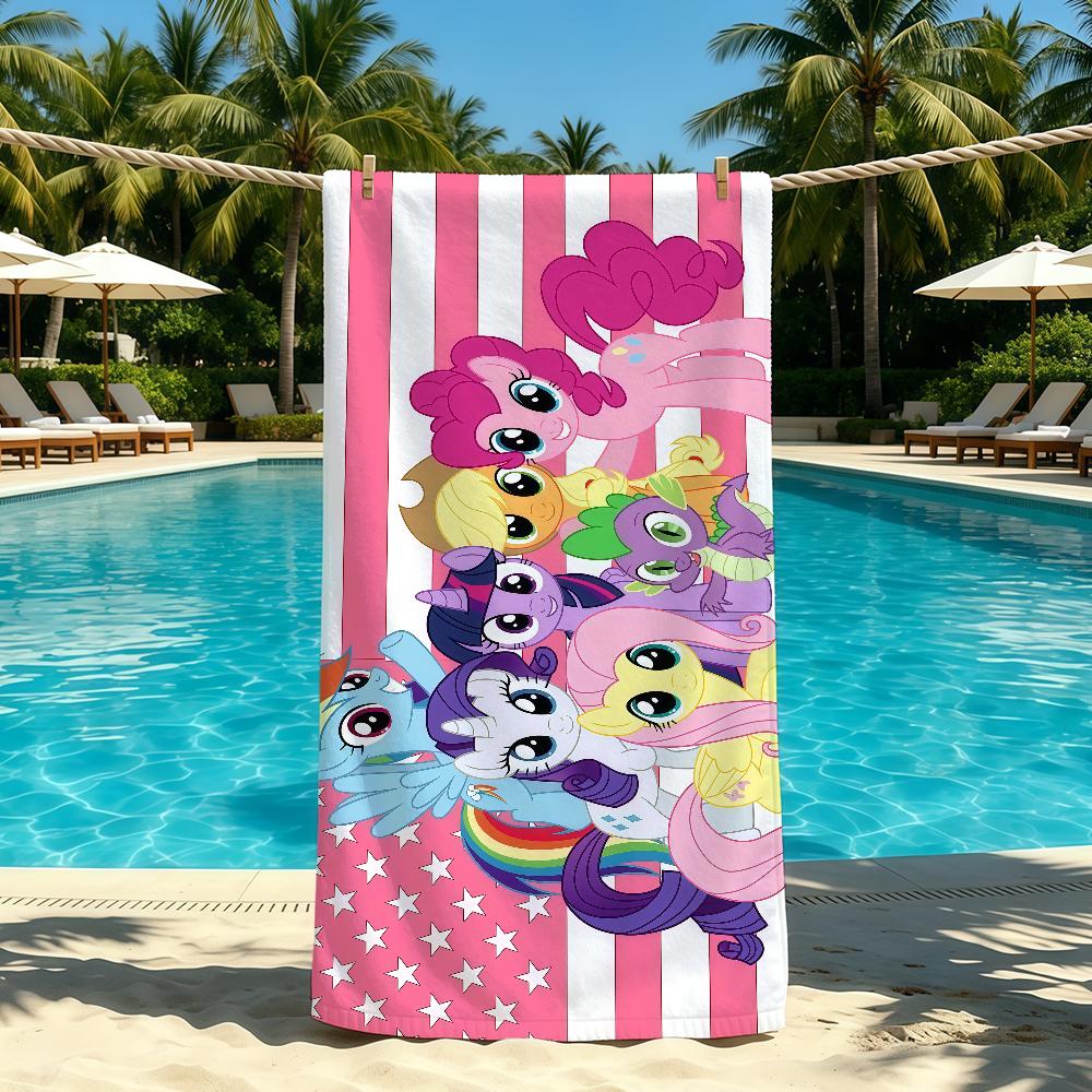 Cartoon M-My L-Little P-Pony Towel For Outdoor Camping Beach Towel Super Absorbent Quick-Drying Summer Towel