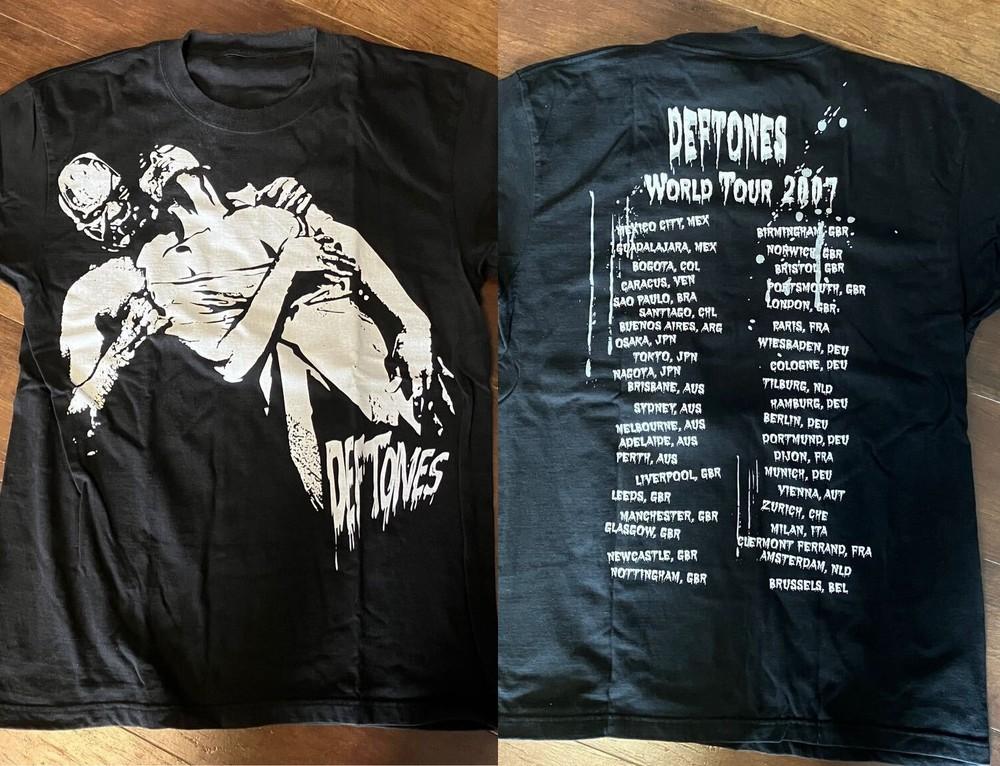 Футболка Deftones Мировой Тур 2007 Унисекс Размер S-5XL Репринт Унисекс Футболка XXXXL