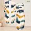 Women Plus Size Printed Two Piece Outfit Sleeveless Bodycon Dress Long Sleeve Draped Cardigan
