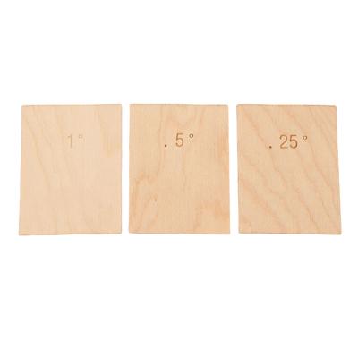 3Pcs Guitar Neck Shim Maple Wood 0.25 Degrees 0.5 Degrees 1 Degrees Guitar Neck Plate Gasket Set for Bolt Fixing