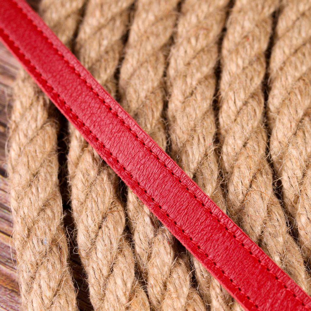 Narrow Women's Leather Belt GRANDE PELLE Leather Belt 21440 Red