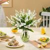 1/5PCS White Artificial Flowers Letter Bellflowers Fake Plastic Plants Home Room Decorations Wedding Party Bride Holding Bouquet