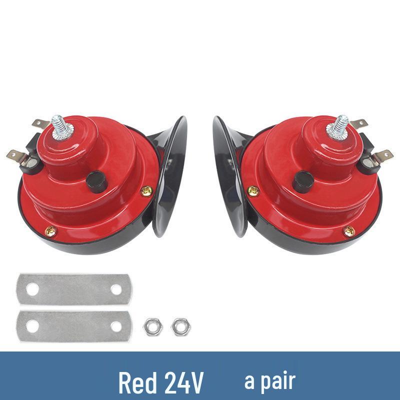 Universal 24V Snail Horn for Motorcycle & Car, 300DB Waterproof Electric Horn