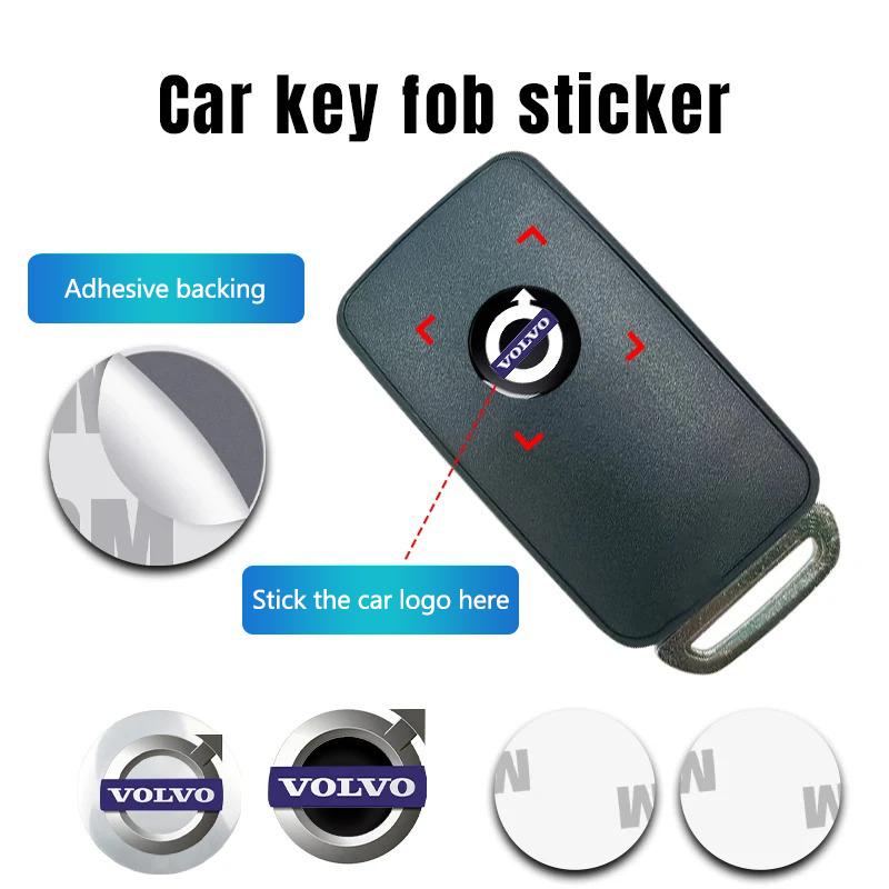 5/10PCS Car Emblems Remote Key Stickers Decoration Decal For Volvo Rdesign T6 AWD C30 C40 C50 C70 S40 S60 S70 S80 Auto Accessory