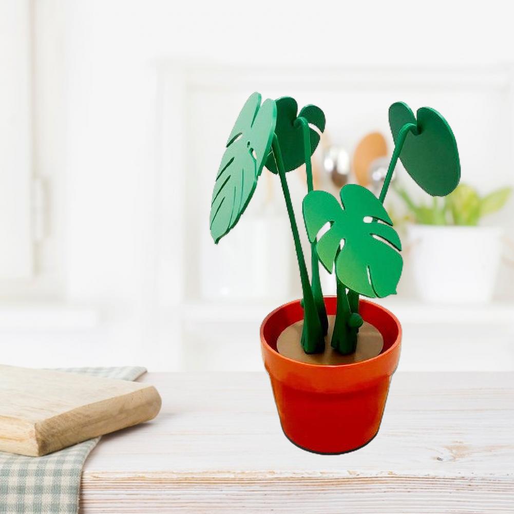 Podložka pod sklenici Ozdoba rostliny Moderní rostlinná dekorace Moderní 3D tištěná podložka pod sklenici Monstera Rostlina Umělý Dům s vestavěným pro snadné