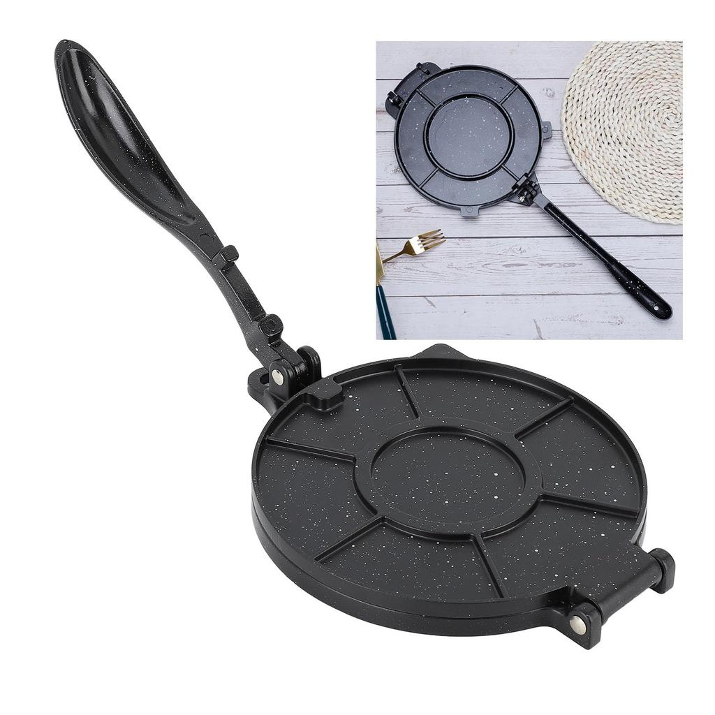 Gusseisen Tortilla Maker - 10,4x7,7 Zoll Elektrische Rotis Tortilla Presse, Mehl-Tortilla-Presse, Multifunktionale Tortilla-Presse für Teigtaschen-Wraps