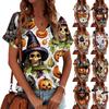 Maglietta Halloween con Stampa Integrale, Carina Maglietta Grafica di Zucca per Donne Uomini