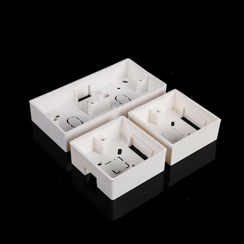 Cutie de joncțiune dublă PVC86 ignifugă pentru montaj aparent pentru întrerupătoare și prize de perete