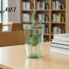 Lightweight Portable Water Bottle Drinking Straw Cup, Leak-proof PC Bottle, Durable Leak Proof for Students Anti-fall And Office Use Plastic Cup