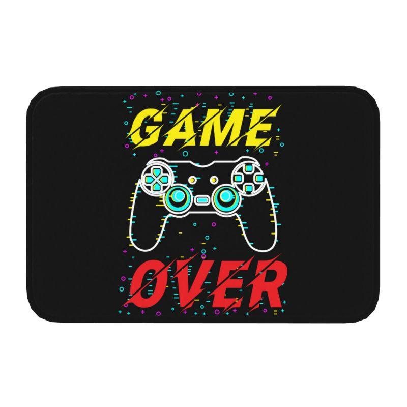 Tapis de Porte Personnalisé Rétro Gamer Manette Tapis Antidérapant Jeu Vidéo Gaming Manette Cuisine Bain Jardin Tapis Moquette 40*60cm 40cmx60cm
