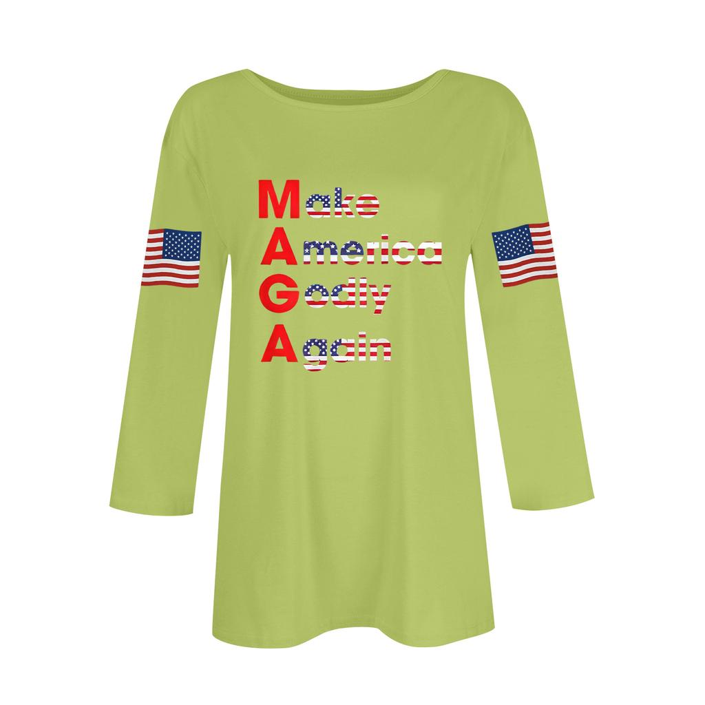 Women's Casual Fashionable Sexy Comfortable Neck Three-Quarter Sleeve Top