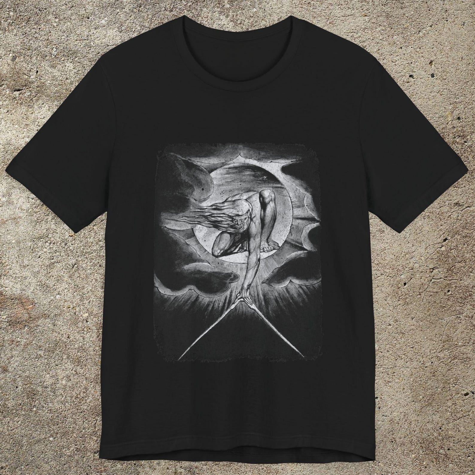 occult graphic tee, urizen print tshirt, mythology print, unisex top S