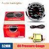PSI Boost/PRM/Water Temp/Oil Temp/Oil Press/Voltage/Air Fuel Ratio/EGT 2"52mm Car Gauge 7Color LCD Digital Instrument Kit Holder