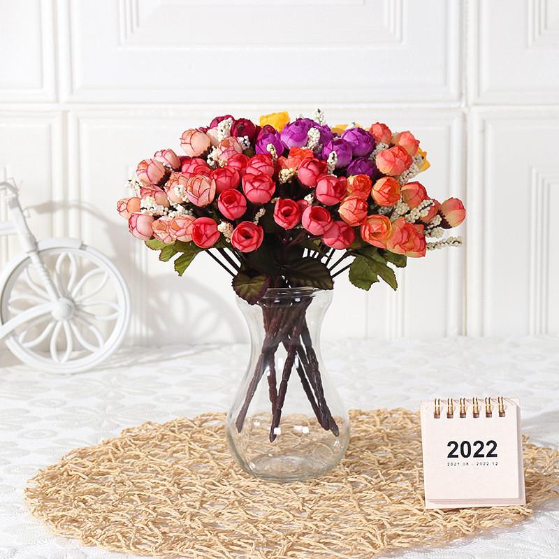 Realistic Buds Rose Silk Floral Arrangement For Outdoor Events Home Photography Decoration