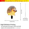 Hedgehog Garden Stake Outdoor Decoration with Ground Insert for Yard, Patio and