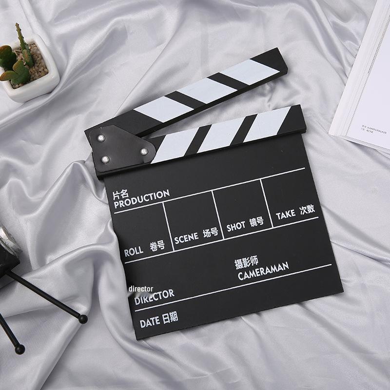 Black Wooden Director's Clapboard for Photography and Studio Props