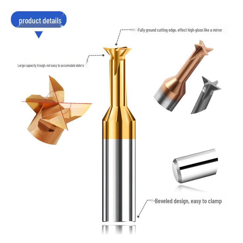 55HRC Tungsten Steel Dovetail Carbide End Mill Slotting CNC Tool