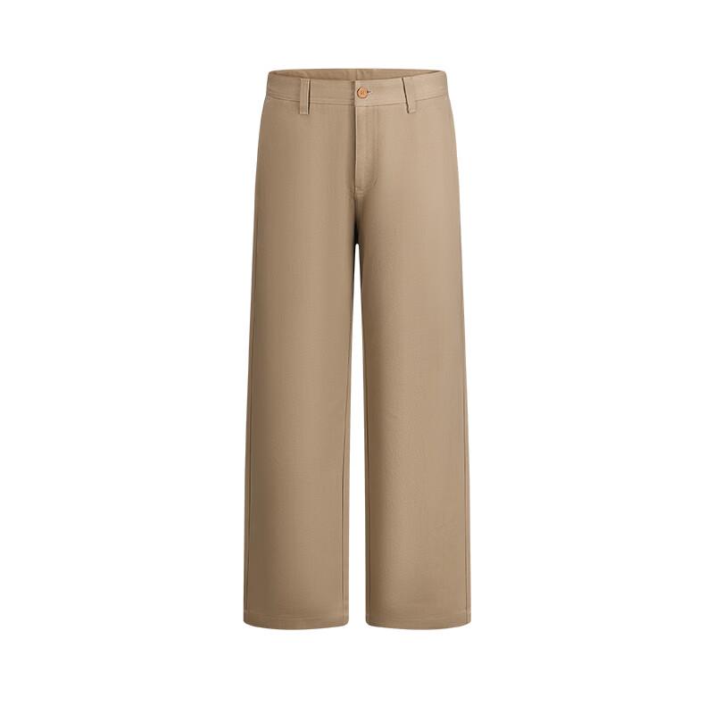 NVG·YOUNG Men's Brushed Cotton Straight-Leg Casual Trousers