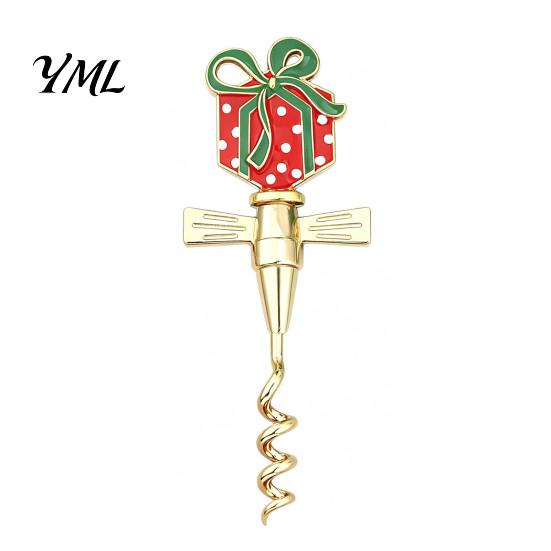 Langlebiger Korkenzieher Zinklegierung Weihnachten Weinflaschenöffner, Emaille Hut/Geschenk/Bär/Dackel Design, Ergonomischer Öffner Doppel-Flügelgriff Korkenzieher,