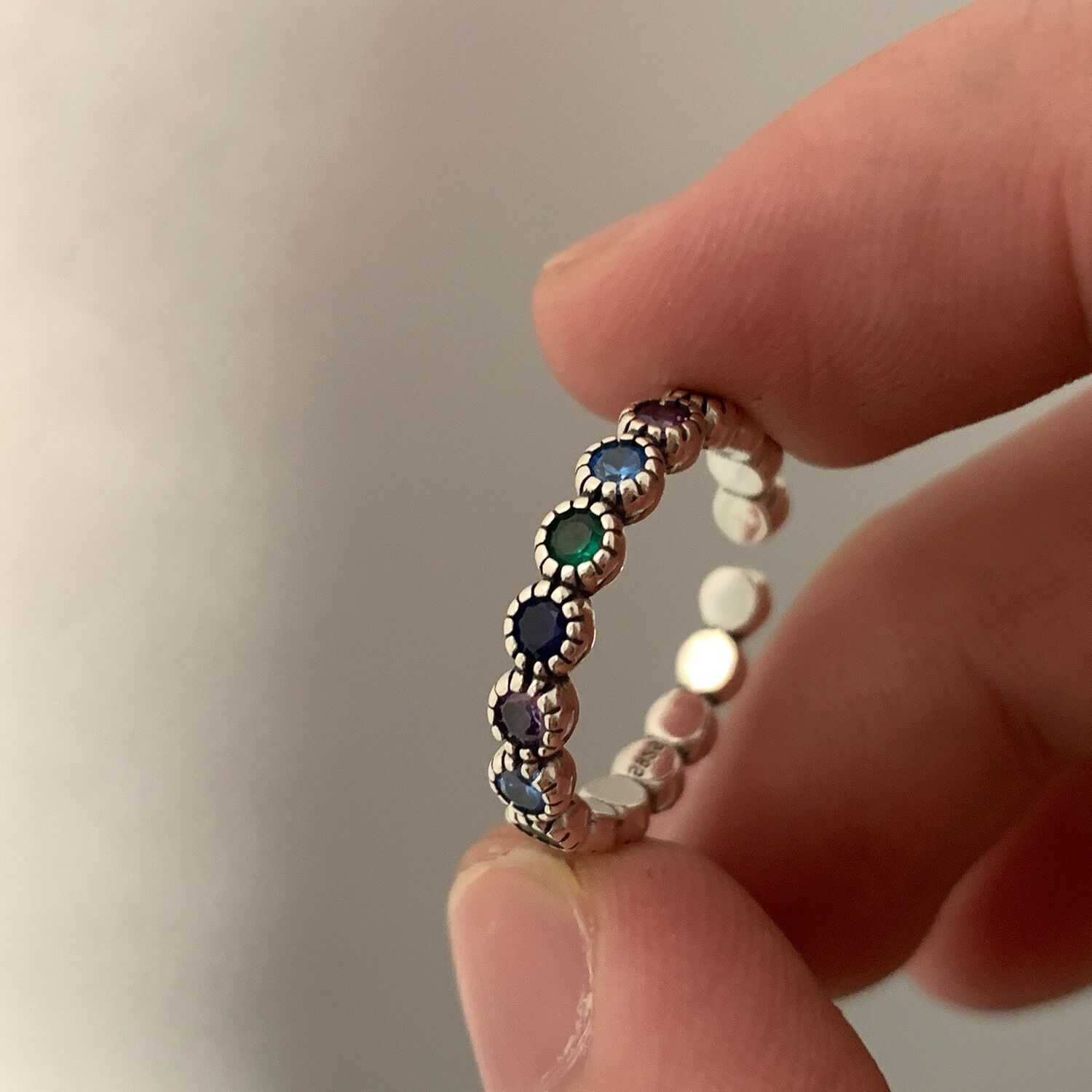 

Original 925 Sterling Silver Colorful Heart Rings For Women Counple Wedding Engagement Silver Women s Diamond Ring Fine Jewelry resizable