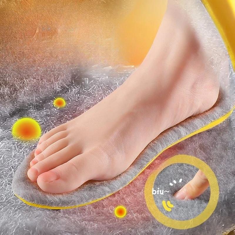 1Pair Thicken Thermal Shoes Pads for Women Men Winter Warm Plush Insoles Self Heated Sports Inserts Shock-absorbing Padding
