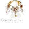 Thin Mesh Yarn Faux Pearls Decor Cake Topper Mini Crown Metal Cake Decoration Festival Decor