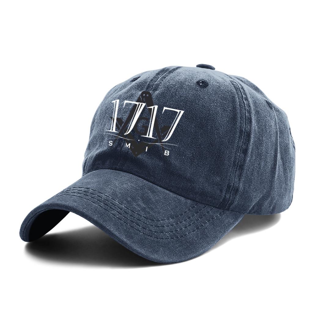 Est 1717 Masonic Baseball Caps Peaked Cap Freemason Gold Square Compass Sun Shade Hats For Men Women