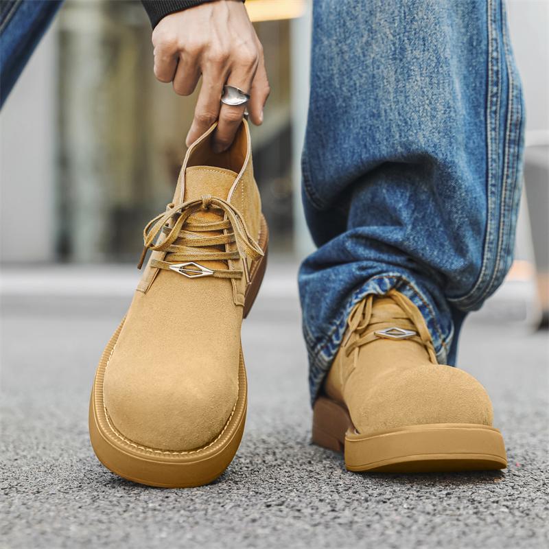 Winter Plush Warm Boots Men Genuine Leather Casual Shoes Classics Ankle Boots High Ventilate Motorcycle motorcycle boots men