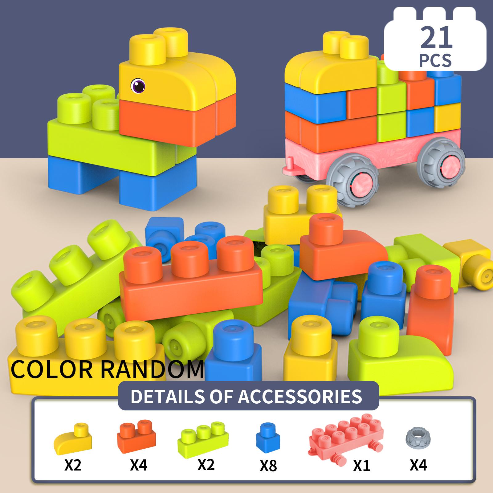 

Нова оновлена ​​іграшка-головоломка для раннього навчання, великий будівельний блок з м’якої гуми, який можна жувати та варити, велика іграшка своїми руками, ніж