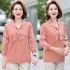 Three-quarter Sleeve Bottoming Shirt Outer Top New Middle-aged and Elderly Women