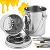 Stainless Steel Airtight Brush Washer Brush Holder Brush Cleaning Container  Watercolor